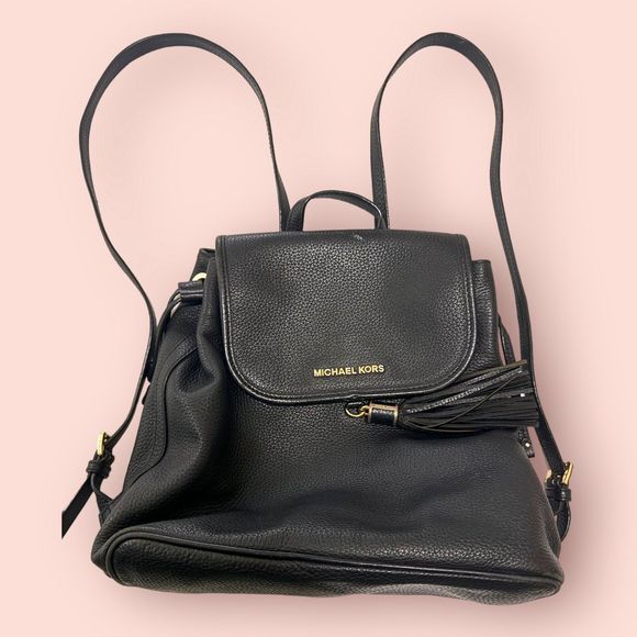 Michael Kors Black Pebbled Leather Backpack‎ - Picture 2 of 8